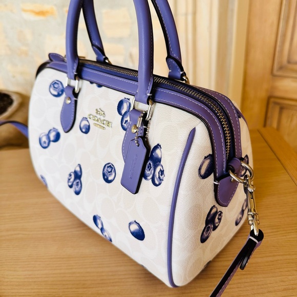 Coach White and Purple Women's Bag - Picture 4 of 10